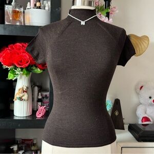 MARGON short sleeve high neck top